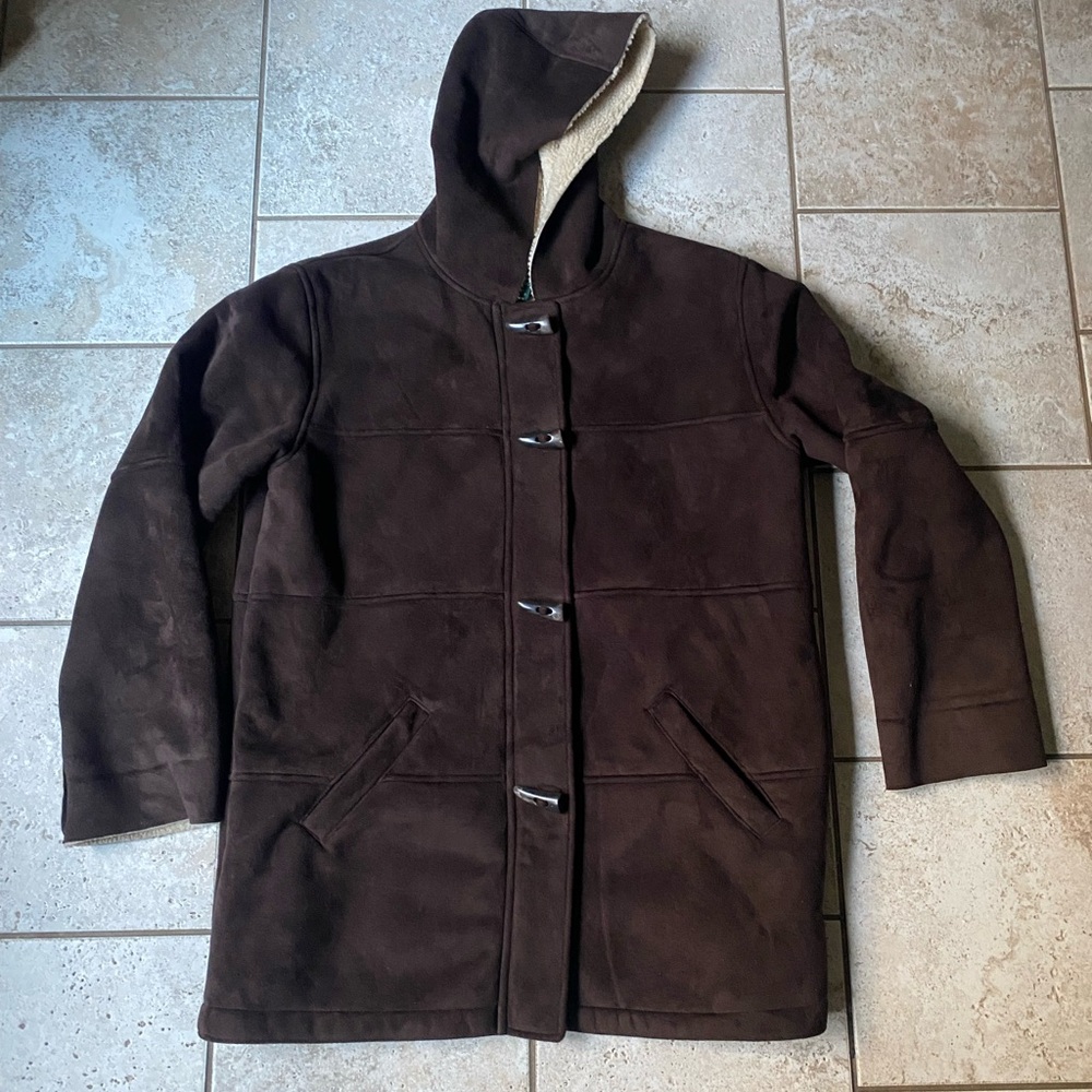 Lauren Ralph Lauren Sherpa-Lined Faux Suede Coat, XL Women’s, Great Condition